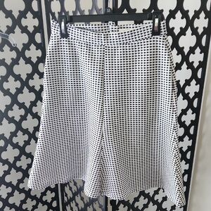 Maison Jules Black and White A-Line Skirt